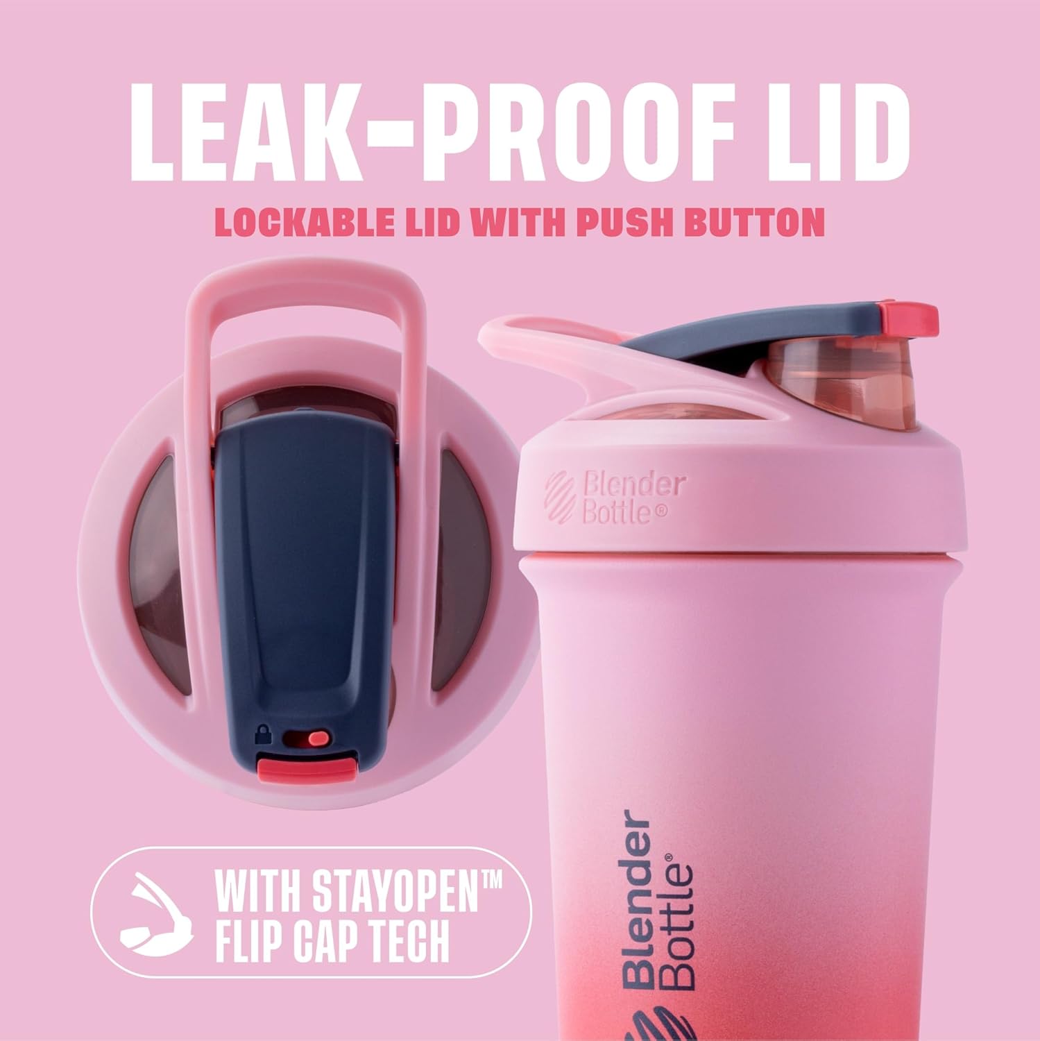 BlenderBottle Sport Sleek Insulated Stainless Steel Shaker Bottle with Wire Whisk